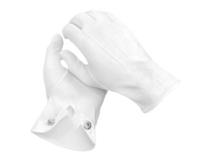 Premium Quality Masonic <b>Badges</b> White Cotton High Quality Solid Color Classical Style Full Finger <b>Button</b> Cuff Sew-On Embroidered - Product Image 5
