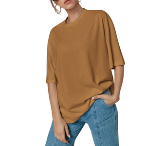 Camisetas de diseñador para mujer de primera calidad Colección de algodón Fabricante OEM Camiseta de moda transpirable suave de lujo - Product Image 5