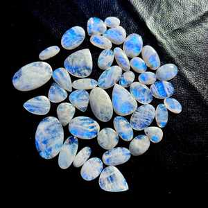 Arc-en-ciel Moonstone Gemstone Lot Cabochons pour Bagues Boucles D'oreilles Bijoux - Product Image 5