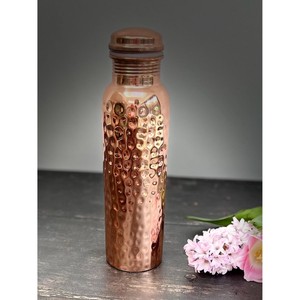 Best Quality 100% Pure Copper Tumbler Hammered Design Water Bottle Wholesale Price From India New Arrival Fantastic Item - Product Image 2