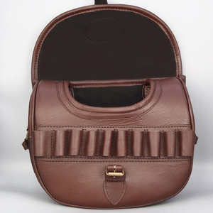 Bolsa de cartucho de cuero de vaca genuino para almacenamiento de cartuchos OEM productos de caza bolsas de almacenamiento bolsa de caza de cuero de vaca - Product Image 3