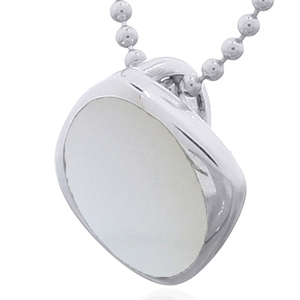 Elegant <b>Square</b> Pendant with Oval Mother of Pearl Inlay - Product Image 2