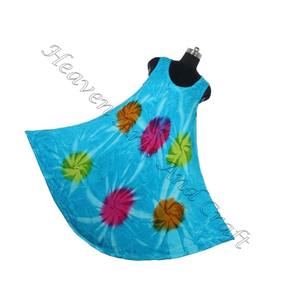 Belle cravate teinture rayonne été bohème vêtements de plage femmes tenue décontractée quotidienne longue Maxi robe femmes parapluie robe cravate teinture couleur - Product Image 1