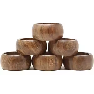 Servilletero de madera más precioso con acabado natural y forma de la mejor calidad para el hogar Hotel restaurante y decoración de fiestas - Product Image 5