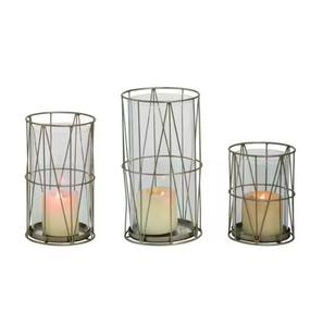 Portavelas de lujo con diseño de corte de red de Metal negro Hurricane al por mayor para bodas, Navidad, hoteles, tarros de velas de cristal, farolillos - Product Image 5