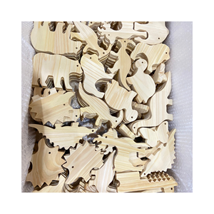 En gros en bois fait à la main en bois animal champignon mixte peinture décorative copeaux de bois artisanat style créatif - Product Image 3