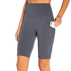 Shorts de yoga orteil taille haute bout à bout Fitness Biker Shorts pour femmes shorts de yoga personnalisés - Product Image 3