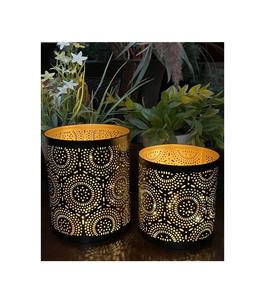 Porte-bougie décoratif en métal doré avec motif de feuille découpée, idéal pour la décoration de la maison, les mariages, les fêtes, les événements et l'éclairage d'ambiance - Product Image 5