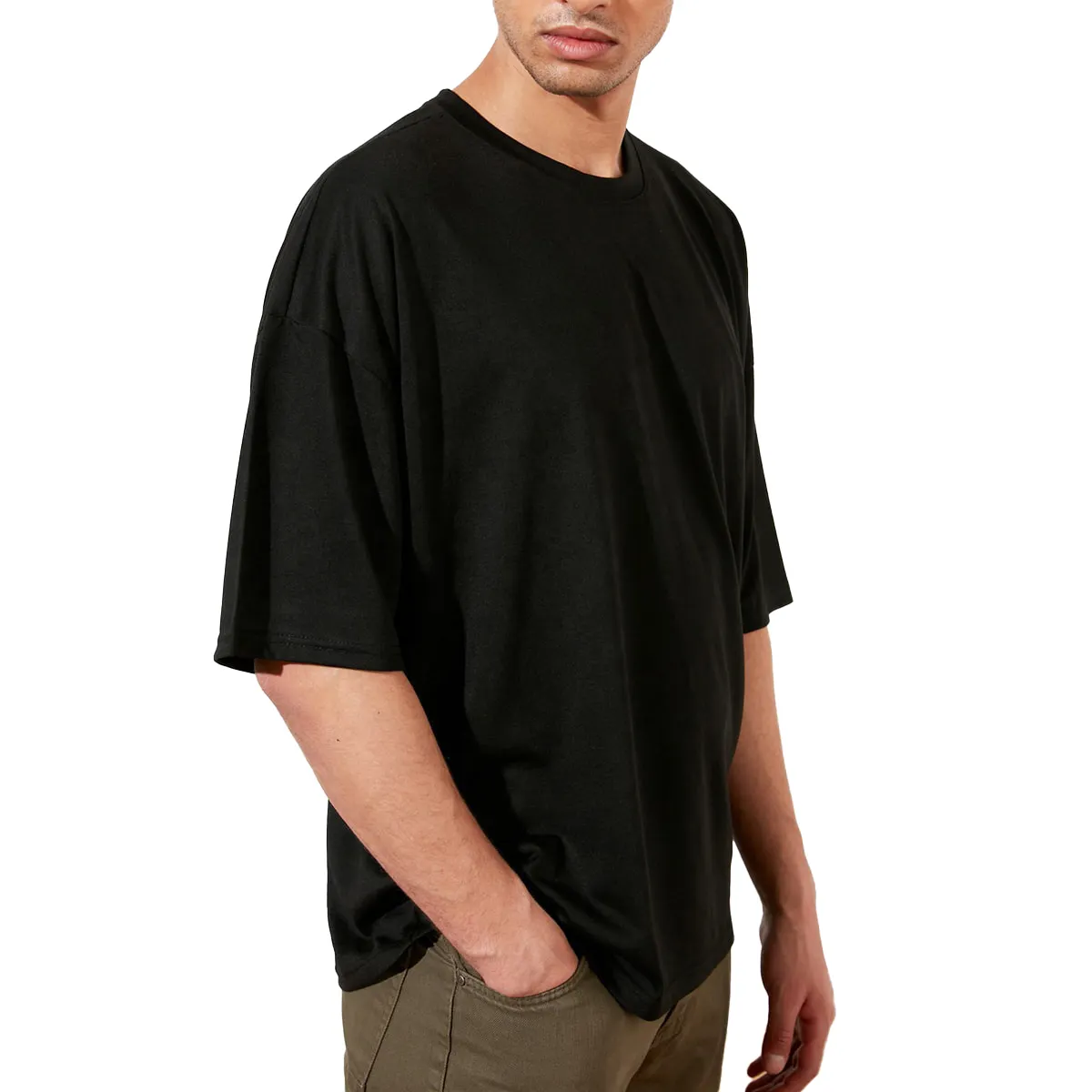 Camiseta de algodão de comboamento de 210gsm 100%, tela de seda impressa personalizada, manga curta, tamanho grande