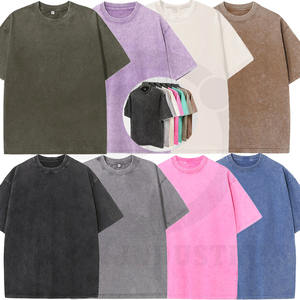 2025 Listo para enviar Street Acid Wash Camisetas Logotipo personalizado Venta al por mayor Acid Wash Camiseta de gran tamaño 100% algodón - Product Image 6