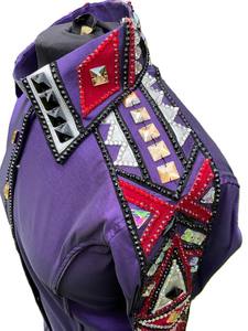 Tissu taffetas extensible fait à la main Cowgirl Western Show Shirt - Product Image 5