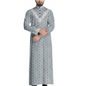 เสื้อคลุมผู้ชายมุสลิมขายดี ออกแบบเองได้ แฟชั่นอิสลามสำหรับใส่ทุกวัน เสื้อคลุมพรีเมียม พิมพ์ลายปัก ระบายอากาศได้ดี - Product Image 1