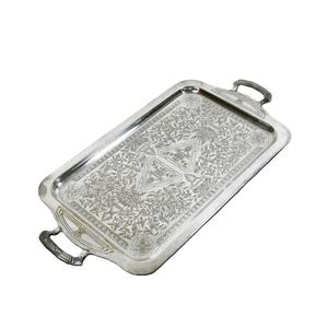 Frais Tendance Design Classique Forme Rectangulaire En Métal En Acier Plateau de Service avec Poignée Taille Personnalisée Forme Couleur - Product Image 5