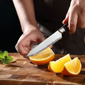 Juego de Cuchillos de Cocina Profesionales de Acero Inoxidable al Carbono, con Mango de Madera de Ébano, 8 Piezas, Triple Remache, Full Tang - Product Image 4