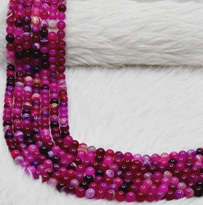 Premium Natural Healing Banded AgatePink 8mm <b>Stone</b> Beads Round for Meditation Fashion Jewelry - Product Image 6