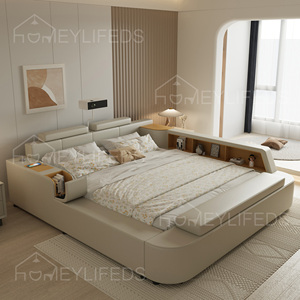 Moderno <span class=keywords><strong>letto</strong></span> King-Size intelligente multifunzionale testa massaggio <span class=keywords><strong>del</strong></span> piede posteriore caratteristiche tessuto imbottito nuovo Design per camere da <span class=keywords><strong>letto</strong></span> <span class=keywords><strong>moderne</strong></span> - Product Image 3
