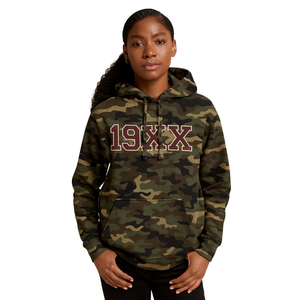 Año de Fundación DST Delta Camo Pullover Sudadera con capucha Mezcla de algodón Premium Greek Sorority Apparel Divine Nine HBCU Soror Sudadera con capucha - Product Image 1