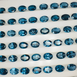 Lupa Natural Clean London Blue Topaz calibrada Tamaño 7x5mm calidad AAA con brillo AAA Perfect Making disponible a precio barato - Product Image 3