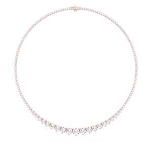 Collar de tenis de 21,00 quilates con diamante redondo de moissanita de 16,00 quilates de pulgadas hecho en oro sólido de 10K/14K/18K para ella - Product Image 1