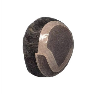 Perruque Taz Hair BD en cheveux humains, ondulée, prothèse, 100% cheveux chinois Remy, toupet à dentelle frontale avec base mono - Product Image 1