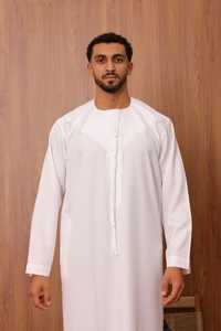 Lightweight Jubba Premium Islamic Men's Wear Stylish Arabian Attire Breathable Cotton Fabric Casual Thobes XS Size for Summer - Product Image 4