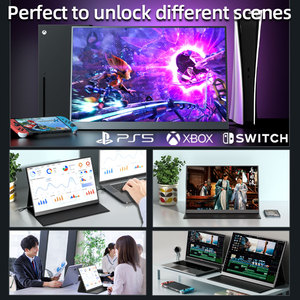 Màn hình chơi game di động EIMIO 18 inch, bán buôn OEM ODM, độ phân giải 2560*1600 (167PPI), màn hình phẳng IPS không viền, 144hz, độ phân giải 2.5k - Product Image 4