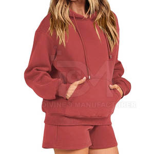 ชุดเสื้อมีฮู้ดน้ำหนักเบาสำหรับผู้หญิง, ชุดลำลองระบายอากาศได้ดีมีลวดลายสีพื้นสำหรับฤดูหนาว - Product Image 1