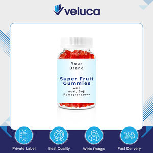 Etiqueta privada disponible Venta caliente Suplementos herbales 60ct Super Fruit Gummies con Acai Goji Granada Sabores de frambuesa - Product Image 3