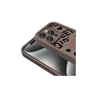 Coque en silicone marron foncé Netzy SAFA Klas pour iPhone 15 Pro Plus avec protection de l'appareil photo, surface arrière imprimée, étui de protection pour téléphone - Product Image 6