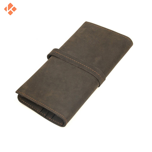 Cartera larga de cuero de lujo para hombre con cierre abierto Estuche para tarjetas con forro de poliéster y bolsa de viaje Regalo para él - Product Image 3