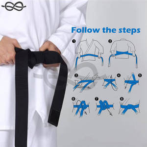 เข็มขัดคาราเต้อุปกรณ์ศิลปะการต่อสู้แบบกำหนดสีเองเข็มขัดคาราเต้คาราเต้/คาราเต้/ยูโด - Product Image 4