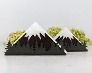 Porte-serviettes en bois de luxe au design rustique, parfait pour table à manger, comptoir de cuisine et décoration de fête au meilleur prix - Product Image 3
