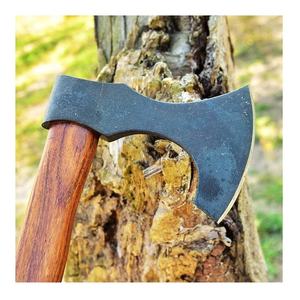 Wholesale Customized Bulk Orders OEM ODM Service Handmade High Carbon Steel <b>axe</b> <b>Wooden</b> Handle and Leather Sheath Trending <b>axe</b> - Product Image 3