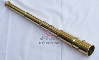 Télescope télescopique artisanal plaqué or de style vintage en laiton pour l'observation des oiseaux, le camping, la randonnée, les voyages, monoculaire de pirate
