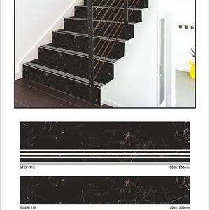 Vistaar Matt Finish GVT Non Slip <b>Step</b> 48x12 Riser 48x8 Porcelain Tiles for Home Hotel Stairs - Product Image 1