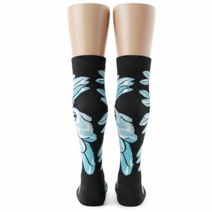 Calcetines de Mujer Transpirables de Punto de Poliéster y Algodón, Suaves y Elásticos con Estampado de Flocado, Cómodos para Uso Diario, Calcetines de Moda para Mujer - Product Image 5