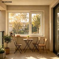 Fenêtres à battants en PVC sans plomb, verre trempé anti-UV, double vitrage, isolation thermique pour villa, bureau, projet de maison