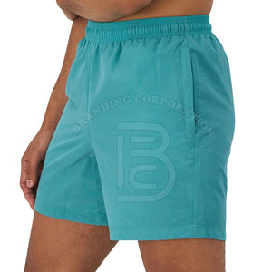 Short en nylon personnalisé pour hommes pour l'entraînement de natation à la plage en salle de gym-Short d'entraînement vierge respirant à taille élastique non tissé personnalisable - Product Image 3