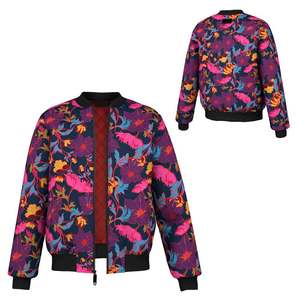 Blousons d'hiver coupe-vent pour hommes, style bomber, fermeture éclair intégrale, décontractés, en satin, col montant, poches avant, style urbain, vente en gros - Product Image 1