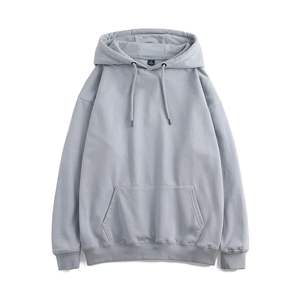 Sweats à capuche surdimensionnés à logo personnalisé noir coton blanc épais unisexe 350 Gsm Pocketed Hoodies Pullover Men Hoodies & Sweatshirts - Product Image 5