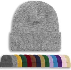 Chapeau beanie en tricot d'hiver imperméable de haute qualité avec logo personnalisé, tissu 100% laine avec broderie 3D, unisexe, pour enfants, extérieur - Product Image 5