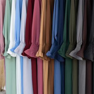 Abaya mujer musulmana vestido dulce estilo manga larga ropa modesta Islam Hijabi bata elegante de talla grande transpirable Ramadán Eid - Product Image 2