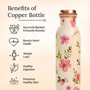 Bouteille d'eau en cuivre imprimé noir de bonne qualité - Product Image 2