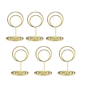 Élégant présentoir de carte de visite vintage en fer forgé élégant thème de Noël porte-carte en métal pour la maison ou le bureau - Product Image 2