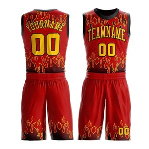 Uniforme de baloncesto juvenil de gran tamaño Sublimación de malla reversible Jersey de baloncesto Árbitro azul y negro - Product Image 6