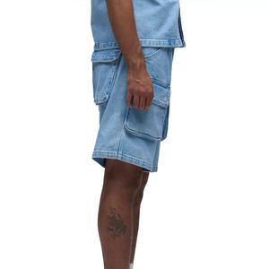 Pantalones cortos de mezclilla de verano personalizados para hombres, ropa de calle informal OEM con logotipo de marca privada y tela de algodón duradera - Product Image 5