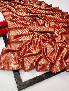 Saree Indien Et Pakistanais Vente En Gros En Inde Banarsai Art Soie Saree Bas Prix Inde Religion Vêtements Fashioned - Product Image 5