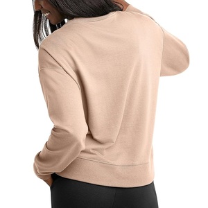 Nuevo Diseño de Lujo, Sudadera de Manga Larga con Hombros Caídos, Color Sólido, Cómoda, Informal, de Algodón Grueso, Impermeable, para Mujer, para Invierno - Product Image 4