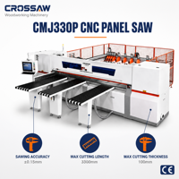 Sierra de Panel CNC Totalmente Automática CMJ330 para Cortar Madera, MDF, Contrachapado, Acrílico y Tableros de PC con Control PLC - Directo de Fábrica