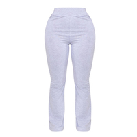 Ensemble survêtement décontracté pour femme en molleton de coton uni de haute qualité, pantalon évasé et sweat à capuche, style urbain, hiver, logo personnalisé, respirant